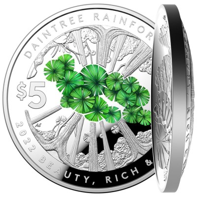 Beauty, Rich & Rare: Daintree Rainforest - 1 Oz - stříbrná sběratelská mince