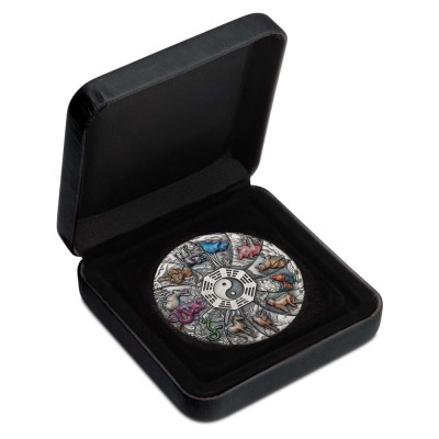 12 Lunar Animals - 5 Oz- stříbrná kolorovaná starožitná mince (dodání 28.9)