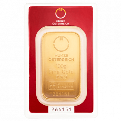 Münze Österreich 100g - Investīciju zelta stieņi