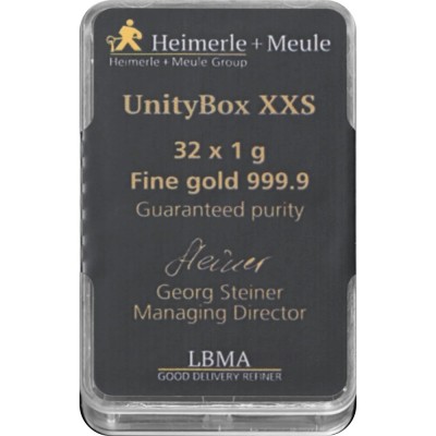 Heimerle + Meule Unity Box - 32 x 1g - zelta investīciju stieņi