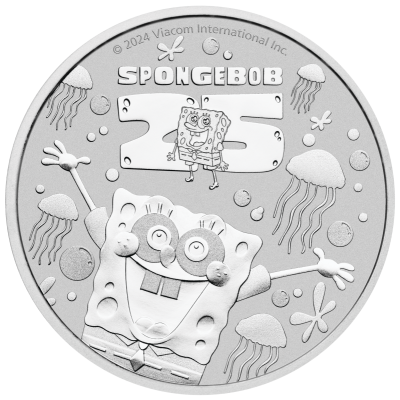 Spongebob Squarepants - 1 Oz - Sudraba investīciju monēta