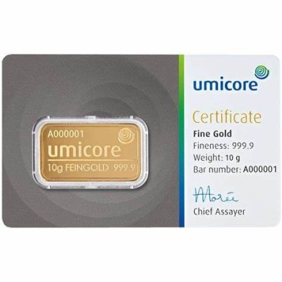 Umicore - 10g - investīciju zelta stieņi