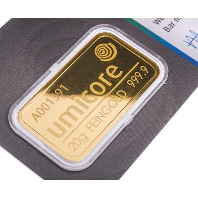 Umicore - 20g - investīciju zelta stieņi