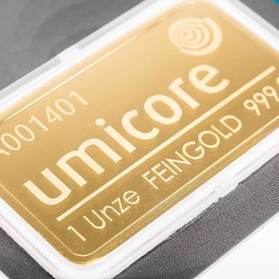 Umicore - 1 Oz - investīciju zelta stienis