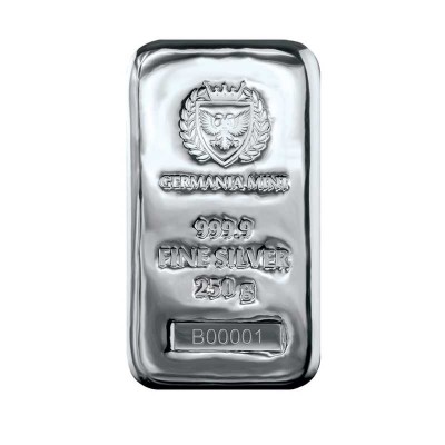 Germania Mint - 250g - sudraba investīciju lietņi