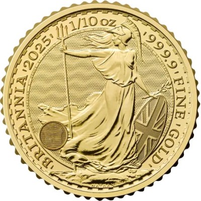Lielbritānija (2025) - 1/10 Oz - zelta investīciju monēta
