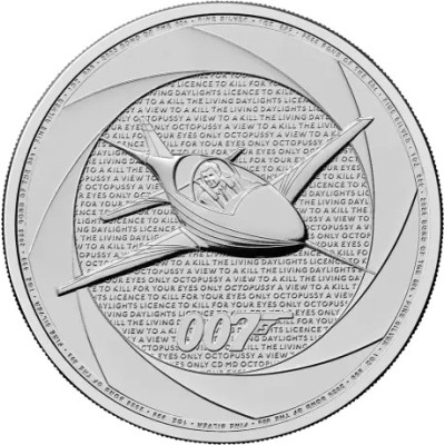 Sešas 007 desmitgades (80. gadi) - Džeimss Bonds - 1 Oz - sudraba investīciju monēta