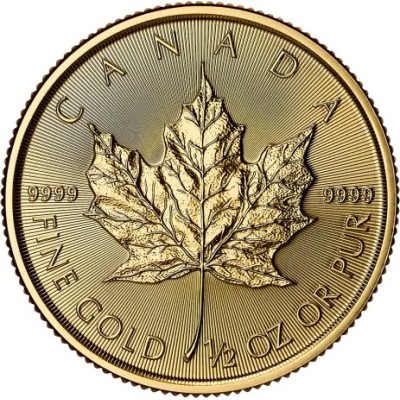 Kļavas lapa (2025) - 1/2 Oz - zelta monēta