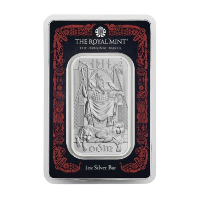 Ziemeļvalstu dievi - Odins - 1 Oz - sudraba investīciju stienis