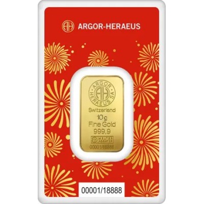 Argor Heraeus - Čūskas gads (2025) - 10 g - zelta stienis