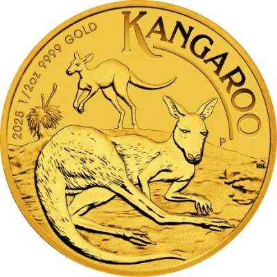 Ķengurs (2025) - 1/2 Oz - zelta investīciju monēta