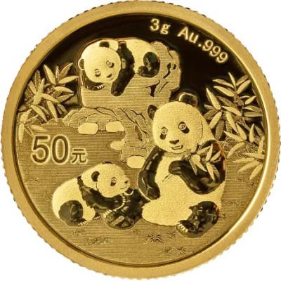 Panda (2025) - 3 g - zelta investīciju monēta