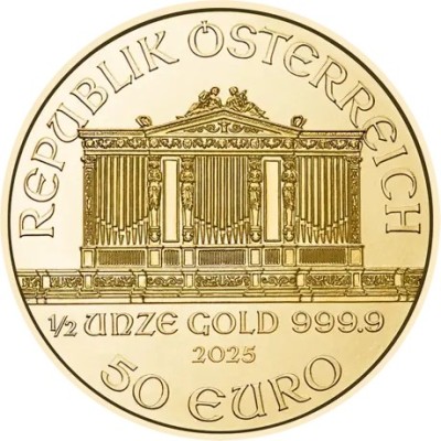 Vīnes filharmoniķi (2025) - 1/2 oz - zelta investīciju monēta