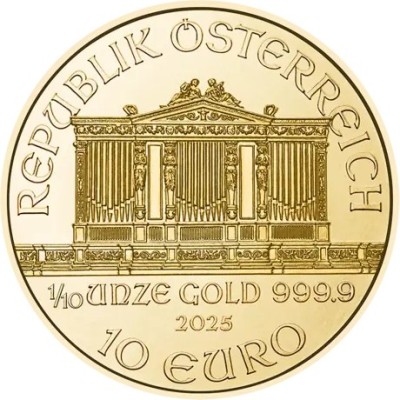 Vīnes filharmoniķi (2025) - 1/10 Oz - zelta investīciju monēta