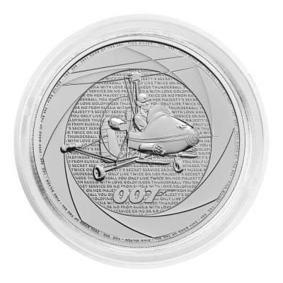 Sešas 007 desmitgades (60's) - Džeimss Bonds - 1 Oz - sudraba investīciju monēta