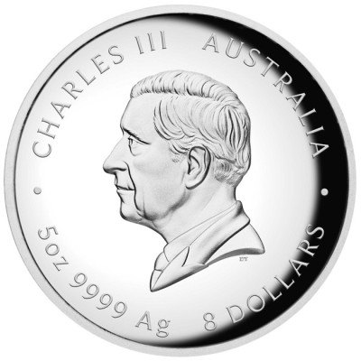 Mēness čūska - 5 unču - sudraba kolekcijas monēta