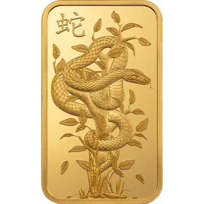 Pamp, Lunar Legend White Snake - 1 Oz - gold investment ingot