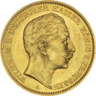 Vācijas impērijas 20 marka - 7,96 g - zelta investīciju monēta