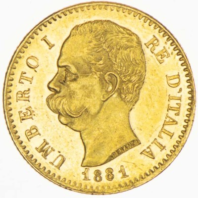 Itālija 20 liru - 6,45 g - zelta investīciju monēta