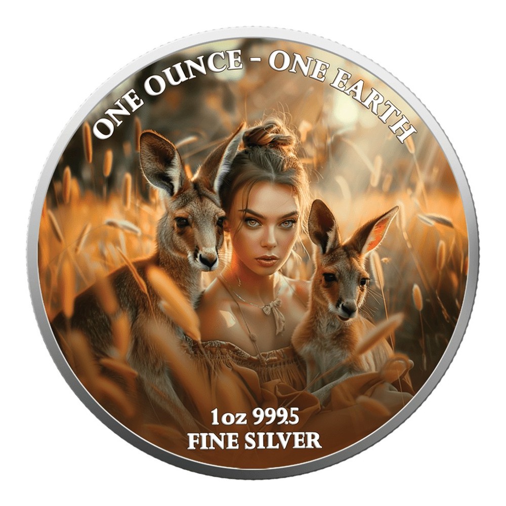 Zeme - 1 Oz - Austrālija - Kolekcijas sudraba monēta