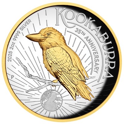 Kookaburra - 2 unču sudraba Proof kolekcijas monēta (piegāde 25.6.2025)