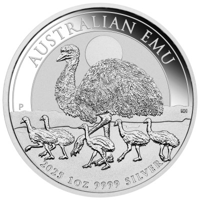 Austrālijas Emu (2025) - 1 unces - Sudraba investīciju monēta