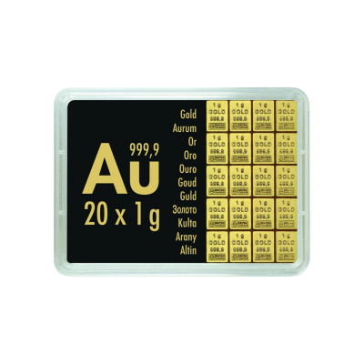 Gold Combibarren Valcambi 20x1 g - investment gold bar