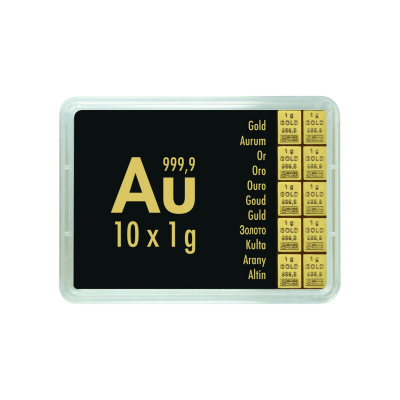 Gold Combibarren Valcambi 10x1 g - investment gold bar