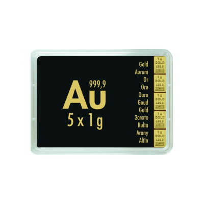 Gold Combibarren 5x1 g - investment gold bar