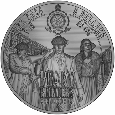 Peaky Blinders - Artūrs Šelbijs - 2 unces - Kolekcijas sudraba monēta