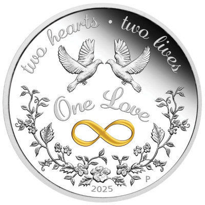 "One Love" 2025 - 1 unces - sudraba monēta