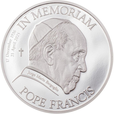 Pāvests Francisks - 1 unces sudraba kolekcijas monēta