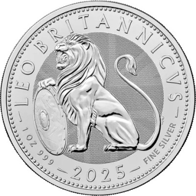 Britu lauva (2025) - 1 unces - sudraba investīciju monēta