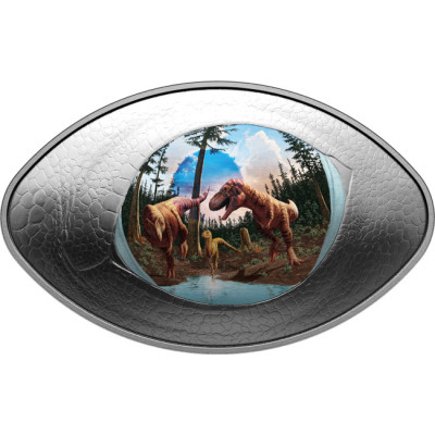 Dinozaura acs (2025) - 1 unces - Kolekcijas sudraba monēta