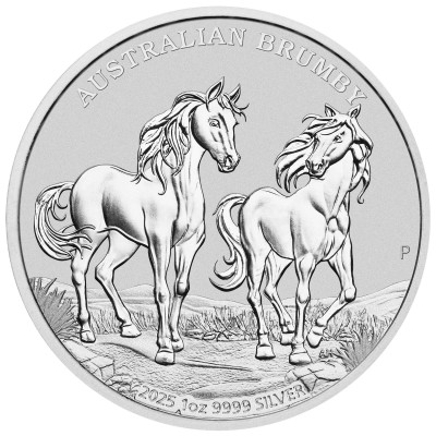 Australian Brumby (2025) - 1 unces - Sudraba investīciju monēta (piegāde 10.9.2025)
