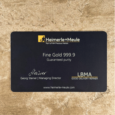 Heimerle + Meule - 0,5g - zelta investīciju stienis