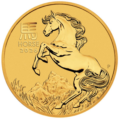 Mēness Zirgs (2026) - 1/10 Oz - zelta investīciju monēta
