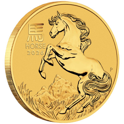 Mēness Zirgs (2026) - 1/10 Oz - zelta investīciju monēta