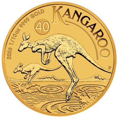 Austrālijas ķengurs (2026) - 1/10 Oz - zelta investīciju...