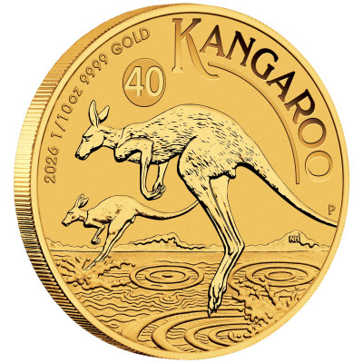 Austrālijas ķengurs (2026) - 1/10 Oz - zelta investīciju monēta