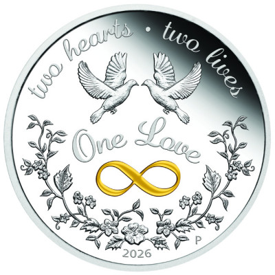 "One Love" 2026 - 1 unces - sudraba monēta