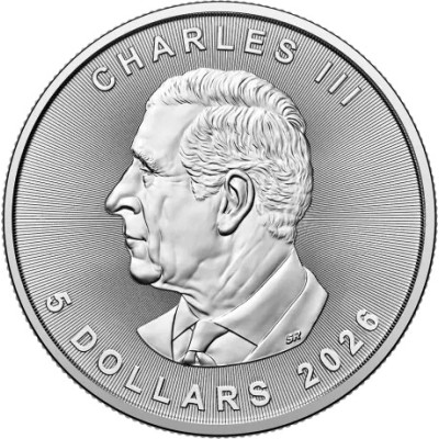 Kļavas lapa (2026) - 1 Oz - Sudraba investīciju monēta