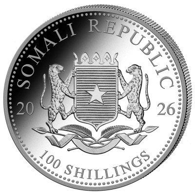 Āfrikas zilonis (2026) - 1 unces - sudraba investīciju monēta