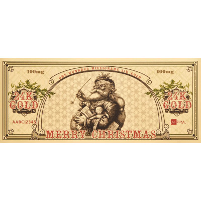 Santa Bucks Aurum - 24k zelta banknote