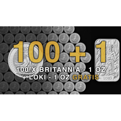 100+1 - 100 Britannia (2026) - 1 unce - sudraba...