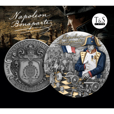 Napoleons Bonaparts - 2 oz - Kolekcijas sudraba monēta