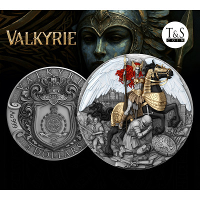Valkīrija - 2 unces - sudraba kolekcijas monēta