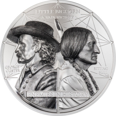 „Custer pret Sitting Bull“ (2026) – 2 unces – sudraba...
